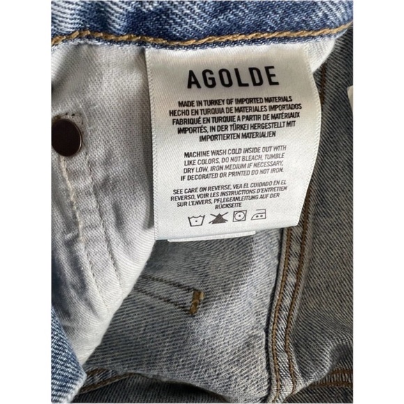 Agolde 90'S PINCH WAIST HIGH RISE STRAIGHT IN RUMINATE Size 25 - Picture 14 of 16
